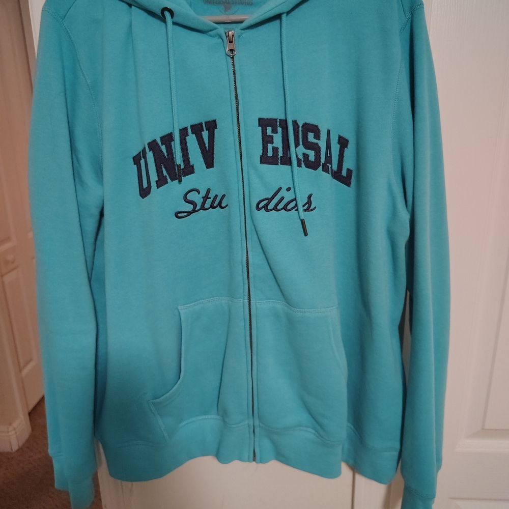 Universal Studios Women's Aqua Zip-Up Hoodie